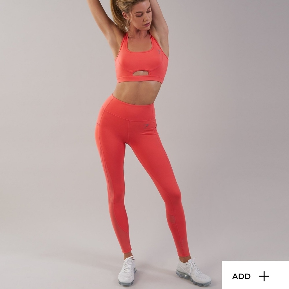 Gymshark coral Sleek Sculpture Leggings 2.0